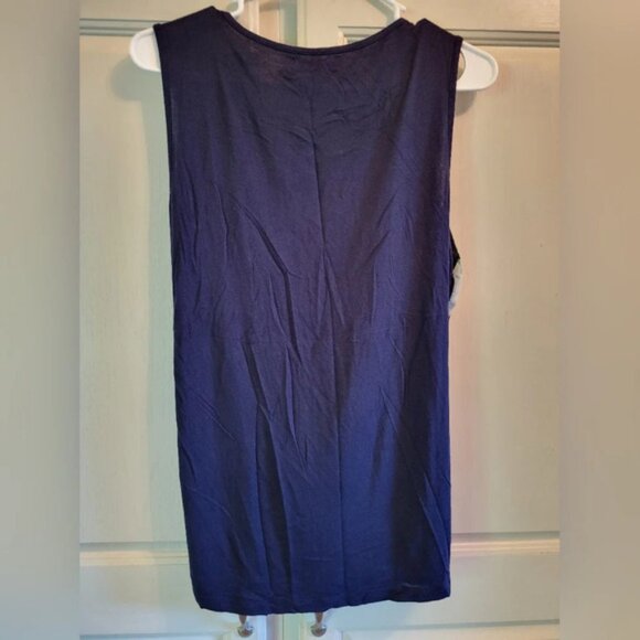 Calvin Klein Draped Front Sleeveless Blouse - Picture 3 of 4